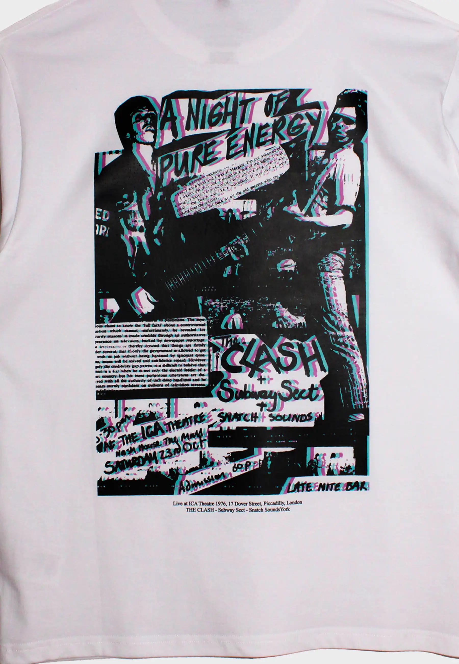 THE CLASH - ICA THEATRE - T-SHIRT - WHITE