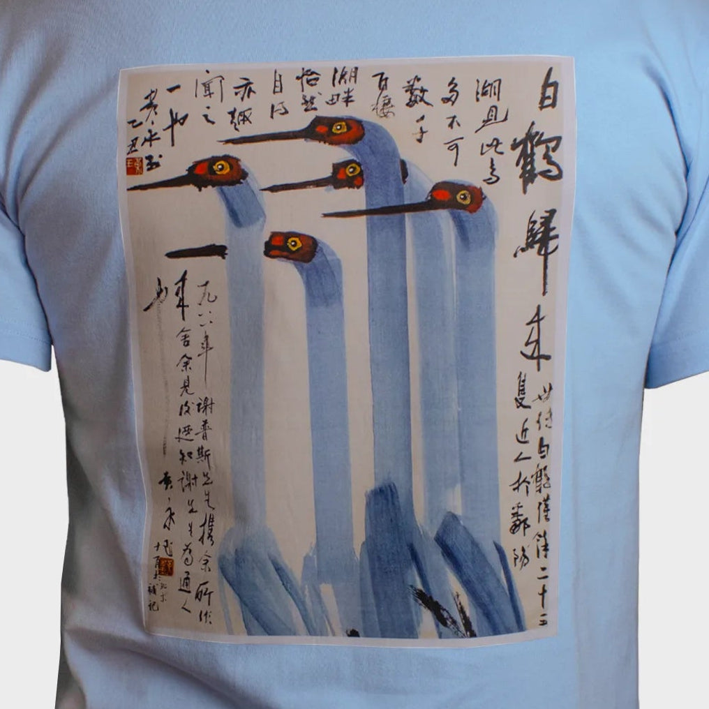 THE CRANES - T-SHIRT - LIGHT BLUE