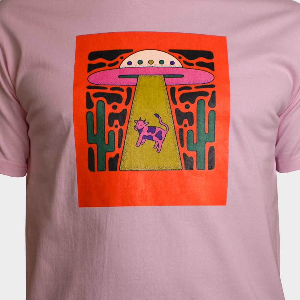UFO & COW - T-SHIRT - PURPLE